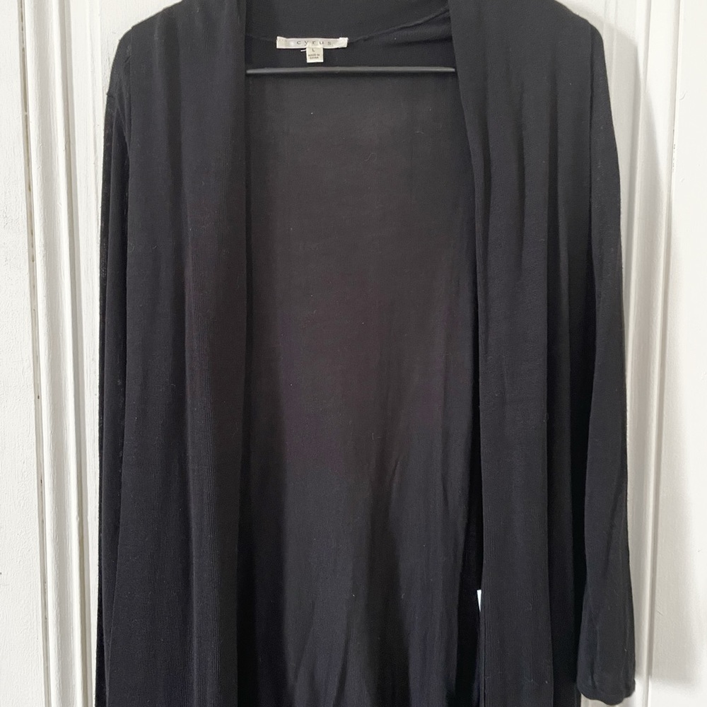black cardigan